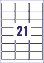 A4 Label Sheets 21 Labels Per Sheet 64 x 38mm - 100 Sheets - Image 2