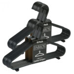40 x Black Plastic Children's Clothes Hangers with Shoulder Notches - 29cm
