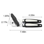 Can Opener Stainless Steel, Plastic Black, Silver - Image 2