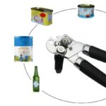 Can Opener Stainless Steel, Plastic Black, Silver - Image 3