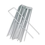 100 Silver Galvanised Grass Pins 150mm