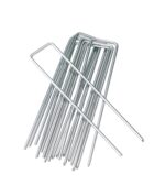 100 Silver Galvanised Grass Pins 150mm