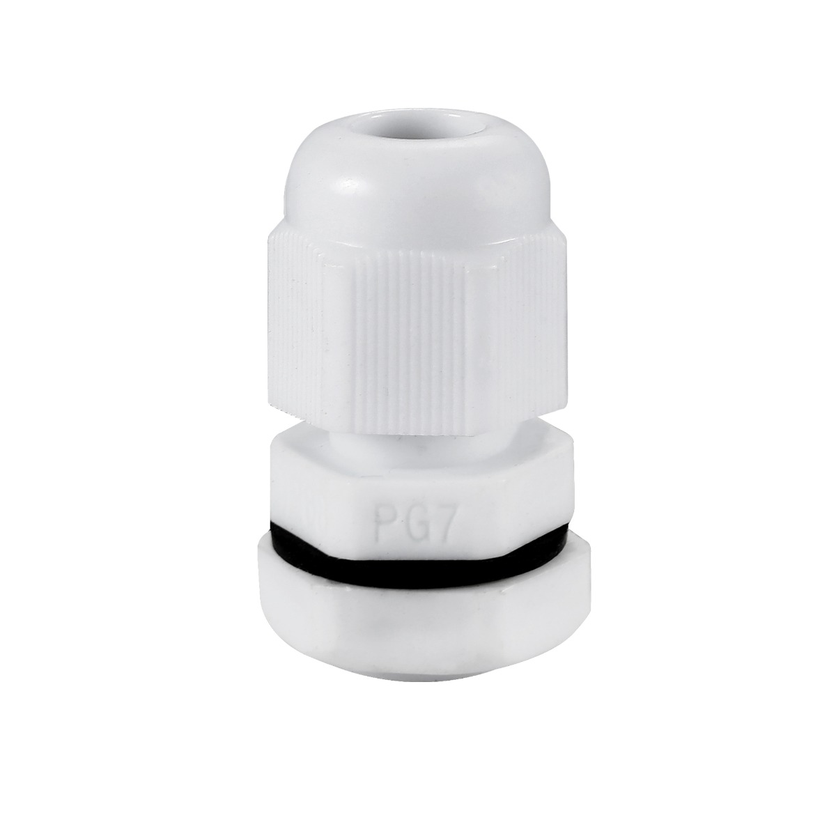 wp-image-avartek-1245.jpg PG7 IP68 Compression Cable Gland 3mm - 6.5mm with Locknut, Conduit Size 12.5mm - White - Image 1