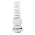 AVARTEK IP68 PG7 Nylon Spiral Gland, 3- 6.5mm Cable Range - White