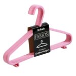 40 x Pink Plastic Children's Clothes Hangers with Shoulder Notches - 29cm - Image 4
