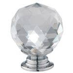 30mm Clear Crystal Diamond Glass Door Cupboard Drawer Cabinet Handle Knobs