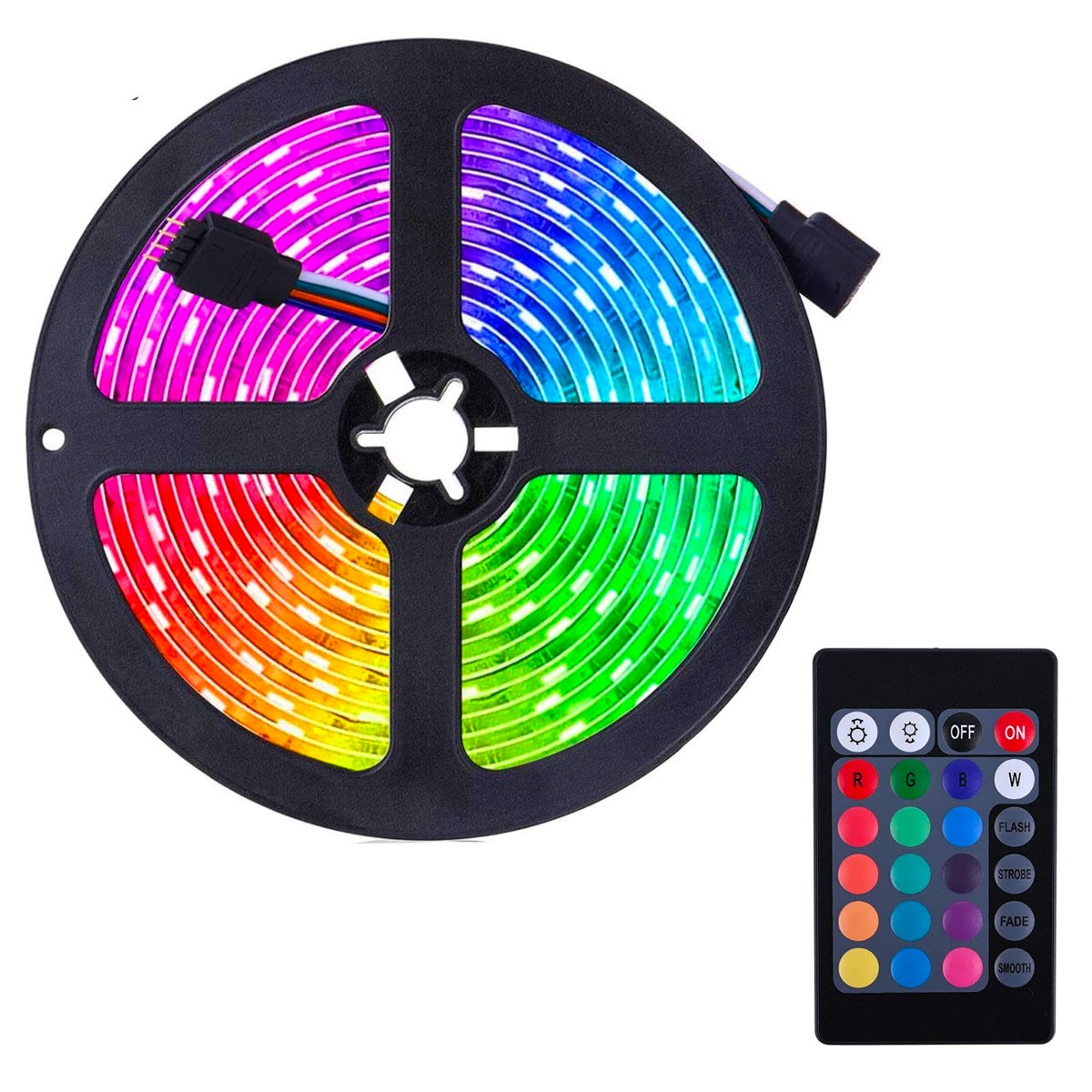 wp-image-avartek-1748.jpg 2M RGB LED Colour Changing Strip Light + Black 24 Key Controller - Image 1