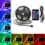 5M RGB LED Colour Changing Strip Light + Black 24 Key Controller - Image 2