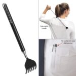 Telescopic Extendable Handy Portable Back Scratcher Metal Rake - Black - Image 2