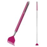 Telescopic Extendable Handy Portable Back Scratcher Metal Rake - Pink