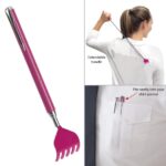 Telescopic Extendable Handy Portable Back Scratcher Metal Rake - Pink - Image 2