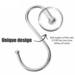 10 Large Stainless Steel S Hooks, For Kitchen Utensil, Hanging Clothes - Image 4
