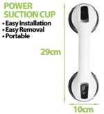 Safety Suction Support Grab Handle White/Black - Image 2