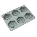 6 Cell HEXAGON Honey Bee Silicone Baking Mould Wax Beeswax Candle Cake Mold 65ml