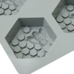 6 Cell HEXAGON Honey Bee Silicone Baking Mould Wax Beeswax Candle Cake Mold 65ml - Image 5