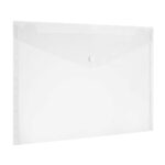 5 x A4 Plastic Wallets Stud Document Wallet Files Folders Filing School Office - Image 5