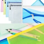 6 x A4 Plastic Zip File Bags Storage Document Folder Protective Wallet Pocket - Image 2