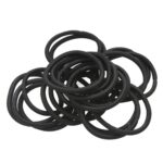 20 Thick Black Hair Bands Elastics Bobbles Girls Kids School Ponies Ties