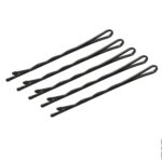 200 Hair Grips Clips Bobby Pins Bun Curvy Waved Kirby Girls Clamps Slides Black - Image 2
