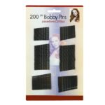 200 Hair Grips Clips Bobby Pins Bun Curvy Waved Kirby Girls Clamps Slides Black - Image 3