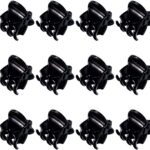 12 Mini Claw Clips Brown 1cm, Small Plastic Hair Claws, Hair Clips Hair Clamp
