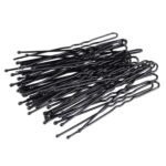 36 Waved Hair Pins Black Blonde Brown Bun Pins Hair Slides Kirby Grips 6.5cm (Black) - Image 4