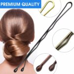 36 Waved Hair Pins Black Blonde Brown Bun Pins Hair Slides Kirby Grips 6.5cm (Silver) - Image 2