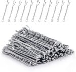 36 Waved Hair Pins Black Blonde Brown Bun Pins Hair Slides Kirby Grips 6.5cm (Silver)