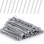 36 Waved Hair Pins Black Blonde Brown Bun Pins Hair Slides Kirby Grips 6.5cm (Silver)
