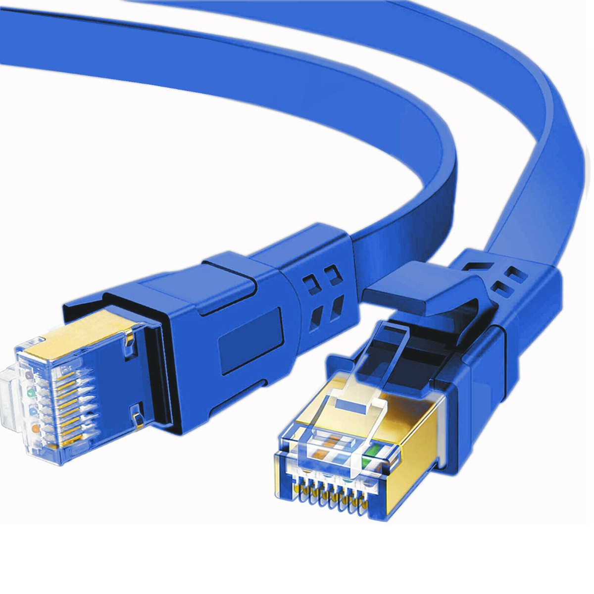 wp-image-avartek-2676.jpeg FLAT 25m CAT8 SSTP Shielded 2000MHz 40Gbps High Speed Ethernet Cable RJ45 - Blue - Image 1