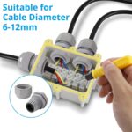 10 Pack M20 20mm IP68 Waterproof Grey Cable Glands - Image 7