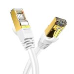 30m CAT7 High Speed Shielded Ethernet Cable 1000MHz 10Gbps RJ45 - White