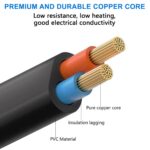 1M 3 Pin Kettle Lead Power Cable Plug Cord Adapter for TV PC Monitor Printer - Image 3