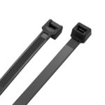 200mm x 3.6mm Strong Black Nylon Cable Tie Wraps - Pack of 100 - Image 2