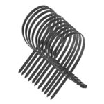 200mm x 3.6mm Strong Black Nylon Cable Tie Wraps - Pack of 100 - Image 3