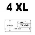 Dymo S0904980 Compatible Labels TNT, 104mm x 159mm, 220 Labels, White, Permanent - Image 3