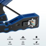 50 Pack RJ45 Pass Through Connectors Cat6, Ethernet RJ45 Plug for Cat6/Cat5/Cat5e UTP Solid & Stranded Network Cable - Image 4