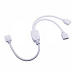 1 to 2 Way 5 Pin 12mm LED Splitter 3528 5050 RGB Strip Wire Connector Female Cable Light