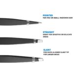 Tweezers Set Professional 4 - Piece Eyebrow Hair Beauty Pluckers Stainless Steel - Image 3