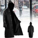 Waterproof Black Poncho Raincoat for Men / Women - Image 4