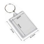 Rectangular Blank Plastic Photo Insert - 50 x 35mm - Image 2