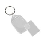 Rectangular Blank Plastic Photo Insert Keyring - 35 x 24mm - Image 2
