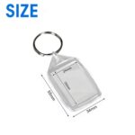 Rectangular Blank Plastic Photo Insert Keyring - 35 x 24mm - Image 3