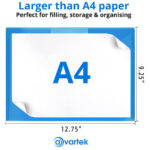 A4 Document Wallets Transparent Blue Polypropylene 23.5 x 33.5 cm Pack of 5 - Image 2