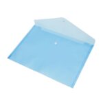 A4 Document Wallets Transparent Blue Polypropylene 23.5 x 33.5 cm Pack of 5 - Image 4