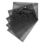 A4 Document Wallets Transparent Black Polypropylene 23.5 x 33.5 cm Pack of 5 - Image 3