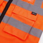Orange Hi-Vis Vest / Class 2 Safety Vest Hi-Visibility Waistcoat - Extra Large - Image 4