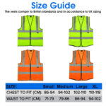 Hi Vis Vest Vest Yellow - High Viz Visibility Work Safety Waistcoat - Extra Large - Image 2