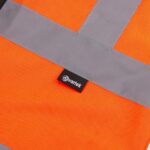 Hi Vis Vest Vest Orange - High Viz Visibility Work Safety Waistcoat - Large - Image 4