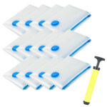 10 Large Vacuum Storage Bags (100 x 80cm) with Hand Pump